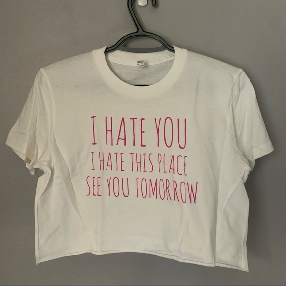 Tops - Funny Ladies Crop Top Size Large